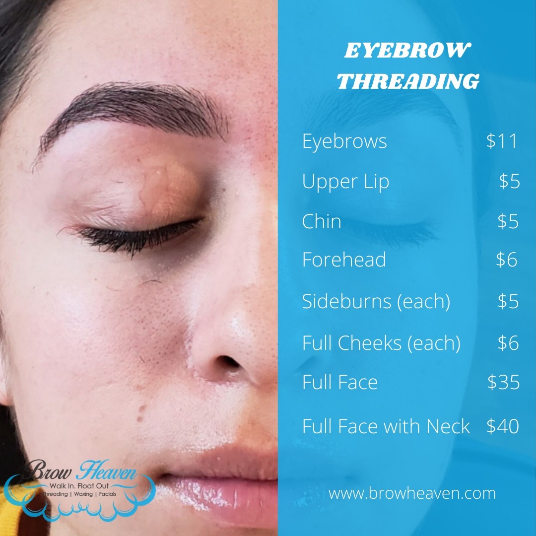 Brow Threading in Los Angeles price List